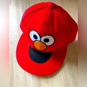 Elmo Sesame Street Embroidered Red Baseball Cap/Hat Fitted Adult Size 7 1/2 VG!!